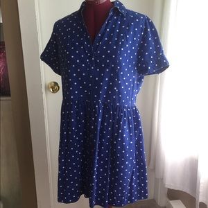 Navy Polka Dot Dress